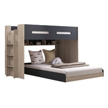 Campbell Single Over Double Bunk Bed with Shelves